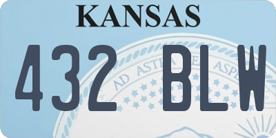KS license plate 432BLW