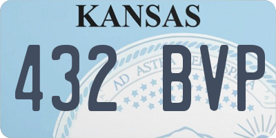 KS license plate 432BVP