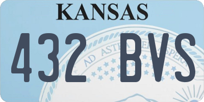 KS license plate 432BVS