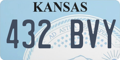 KS license plate 432BVY