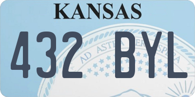 KS license plate 432BYL