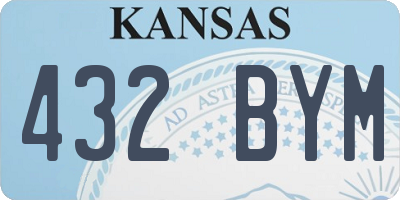 KS license plate 432BYM