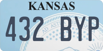 KS license plate 432BYP