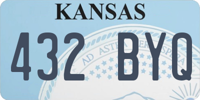 KS license plate 432BYQ