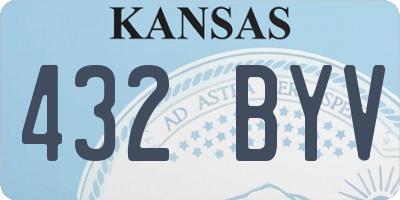 KS license plate 432BYV