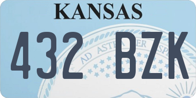KS license plate 432BZK