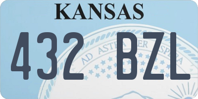 KS license plate 432BZL