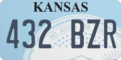KS license plate 432BZR
