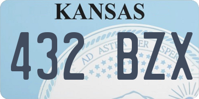 KS license plate 432BZX