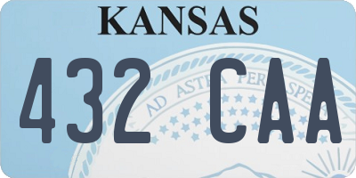 KS license plate 432CAA