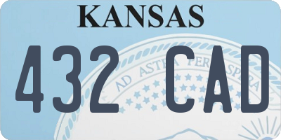 KS license plate 432CAD