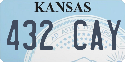 KS license plate 432CAY
