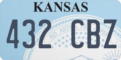 KS license plate 432CBZ