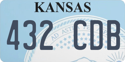 KS license plate 432CDB