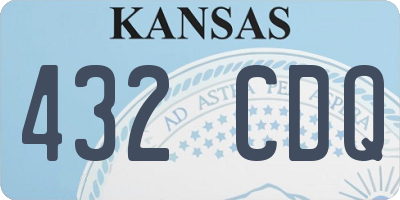 KS license plate 432CDQ