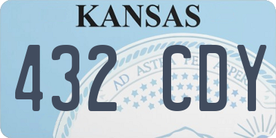 KS license plate 432CDY