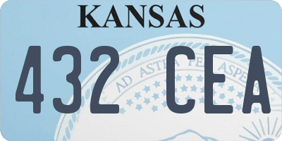 KS license plate 432CEA