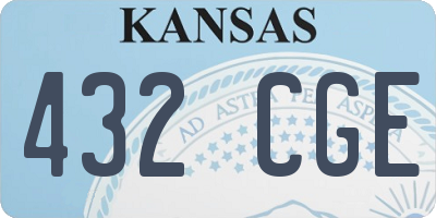 KS license plate 432CGE