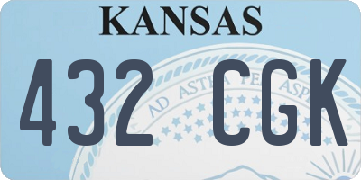 KS license plate 432CGK