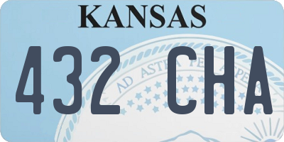 KS license plate 432CHA