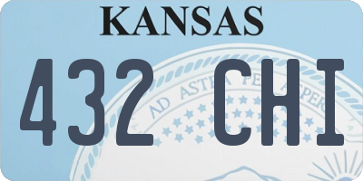 KS license plate 432CHI