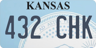 KS license plate 432CHK