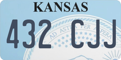KS license plate 432CJJ