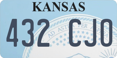 KS license plate 432CJO