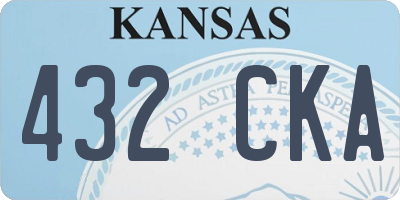KS license plate 432CKA