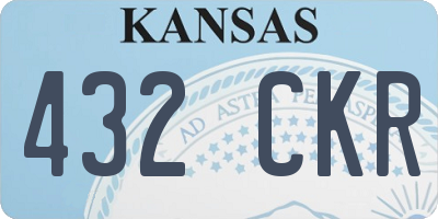 KS license plate 432CKR
