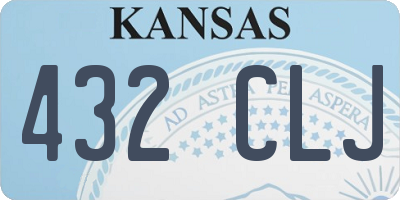 KS license plate 432CLJ