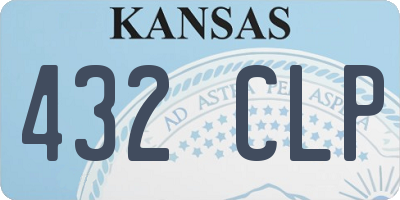 KS license plate 432CLP