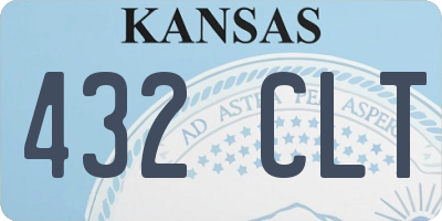 KS license plate 432CLT