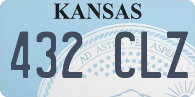 KS license plate 432CLZ