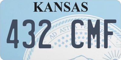 KS license plate 432CMF