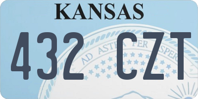 KS license plate 432CZT