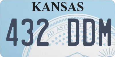 KS license plate 432DDM