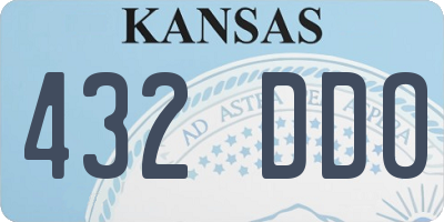 KS license plate 432DDO