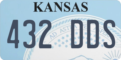 KS license plate 432DDS