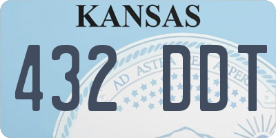 KS license plate 432DDT