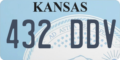 KS license plate 432DDV