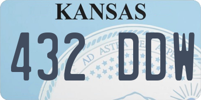 KS license plate 432DDW