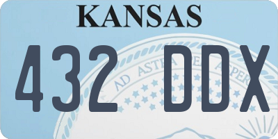 KS license plate 432DDX