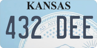 KS license plate 432DEE