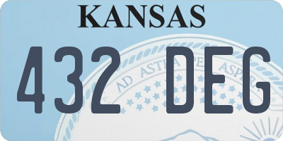 KS license plate 432DEG