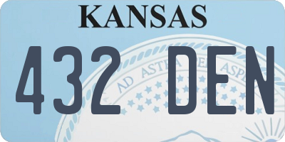 KS license plate 432DEN