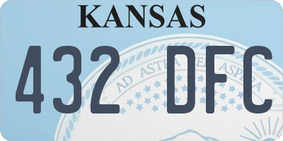 KS license plate 432DFC