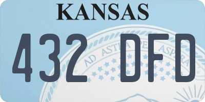 KS license plate 432DFD