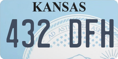 KS license plate 432DFH