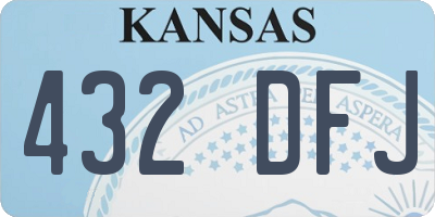 KS license plate 432DFJ
